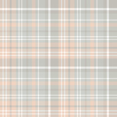 Seamless pattern in pastel beige and gray colors for plaid, fabric, textile, clothes, tablecloth and other things. Vector image.