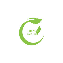 Logos of green Tree leaf ecology nature element vector