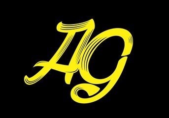 Simple shape of AG initial letter