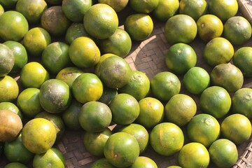 Local orange juice at traditional market