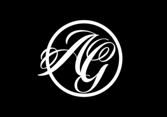 Simple shape of AG initial letter