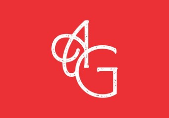 Simple shape of AG initial letter