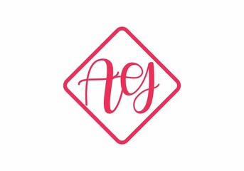 Simple shape of AG initial letter