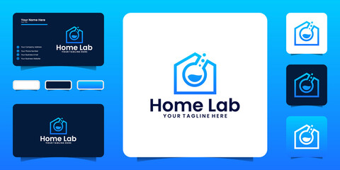 laboratory home logo design inspiration and business card inspiration