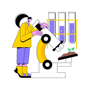 Soil Analysis Abstract Concept Vector Illustration. Agricultural Analysis, Soil Testing, Laboratory Service, Organic Composition, Assessment For Construction, Contamination Test Abstract Metaphor.