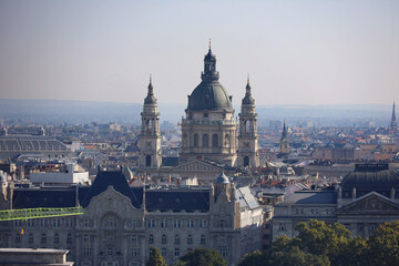 Budapest, Hungary - October 5, 20: panoramic view of the city of budapest