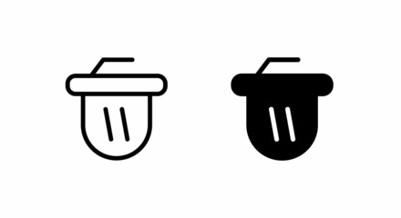 Trash Can Icon, garbage, clean Recycle bin icons button, vector, sign, symbol, logo, illustration, editable stroke, flat design style isolated on white linear pictogram