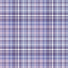 Seamless pattern in stylish discreet violet and white colors for plaid, fabric, textile, clothes, tablecloth and other things. Vector image.