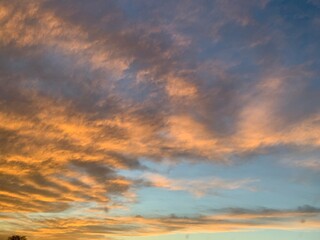 sunset in the sky