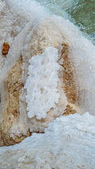 Salt ridge in the Dead Sea, Israel