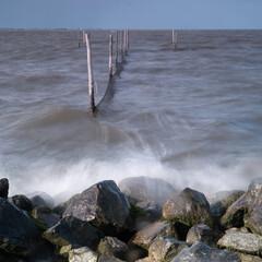 waves and rocks