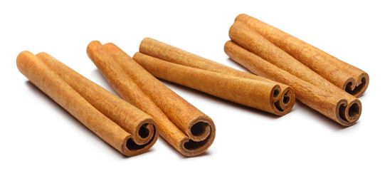 Cinnamon sticks, isolated on white background