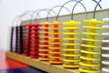 Picture of a old colorful Abacus