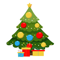 christmas tree with gifts