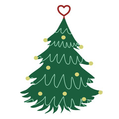 christmas tree isolated on white background.vector design.