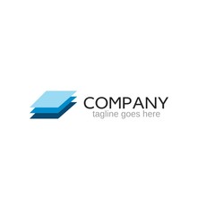 company logo design vector, company with blue box concept design layer business logo icon.