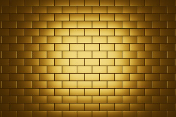 3D rendering - Golden wall gold luxury color image for background