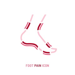 Inflammation, pain, angriness sign. Editable vector illustration