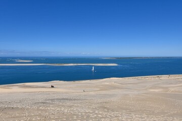 People at the dune du Pilat in Gironde. France