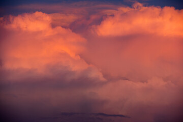 atardecer de nubes