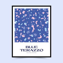 Modern abstract design templates with terrazzo texture