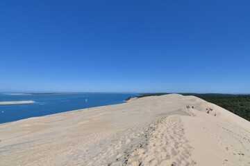 People at the dune du Pilat in Gironde. France