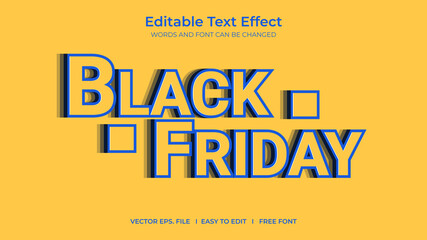 Fototapeta premium Black friday text effect style