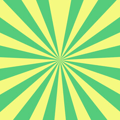Green and yellow ray burst style background