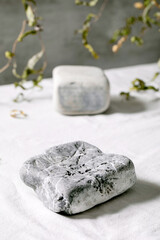 Geometrical stones as podium or pedestals for products presentation