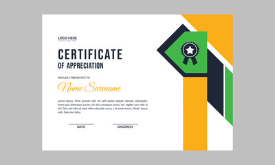 Certificate Layout with Stylish Elements