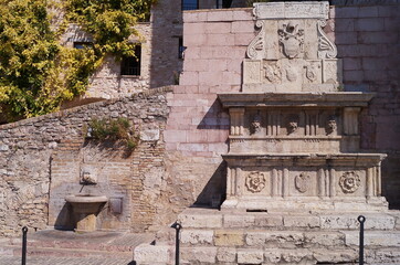 Marcella fountain in Assisi, Italy