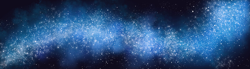 Space background with realistic nebula and lots of shining stars. Infinite universe and starry night. Colorful cosmos with stardust and the Milky Way. 