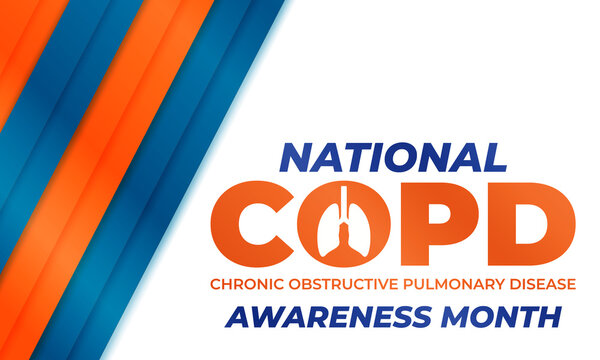 National COPD Awareness Month in November. Chronic Obstructive Pulmonary Disease. Medical concept. Background, banner, card, poster template. 