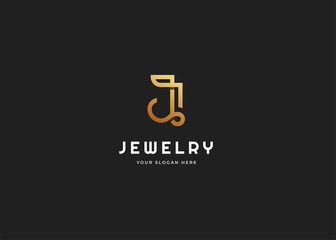 Obraz premium Letter J luxury logo design template