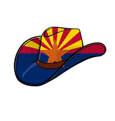 cowboy stetson hat with arizona flag