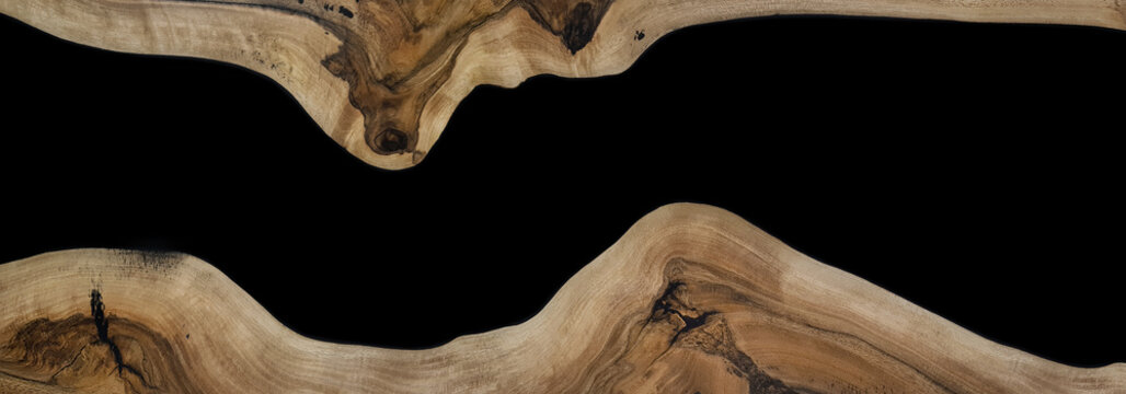 Black Epoxy Resin Panel With Walnut, Texture For Design, Source, Template