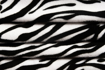 Fototapeta na wymiar Fabric background with zebra animal print texture