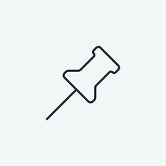 Pin vector icon illustration sign