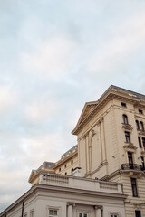 warsaw poland building hotel town hall old town beige aesthetic cloudy sky evening summer sightseeing