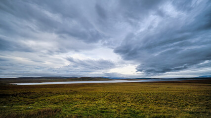 Obraz premium Loch Badanloch and Loch Nan Clar in Sutherland in the Highlands of Scotland