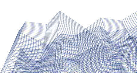 Obraz na płótnie Canvas abstract geometric background linear structure 3d rendering
