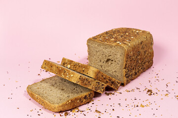 toast wheat bread sliced isolated
