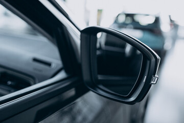 Front mirror in a brand new car