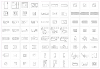 VERSION 2 (see Version 6 Out Now with nearly 400 icons including all of these) - PC Components Icon Set - contains 80 Computer Parts and Computer Peripherals icons - ALL fully editable