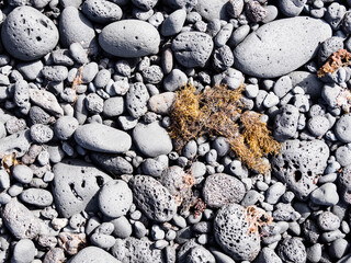 Volcanic stone background in Lanzarote, Spain