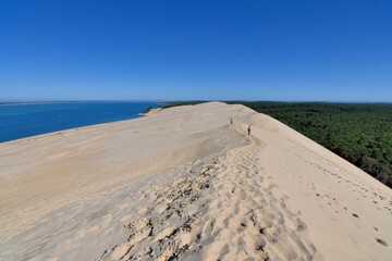 People at the dune du Pilat in Gironde. France