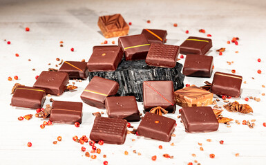 carrés de chocolat