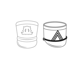 Marching Band Hat Outline, Marching Band Hat Vector, Marching Band Hat Silhouette, Marching Band Hat monogram, Cricut file, Clipart, Cuttable Design,
