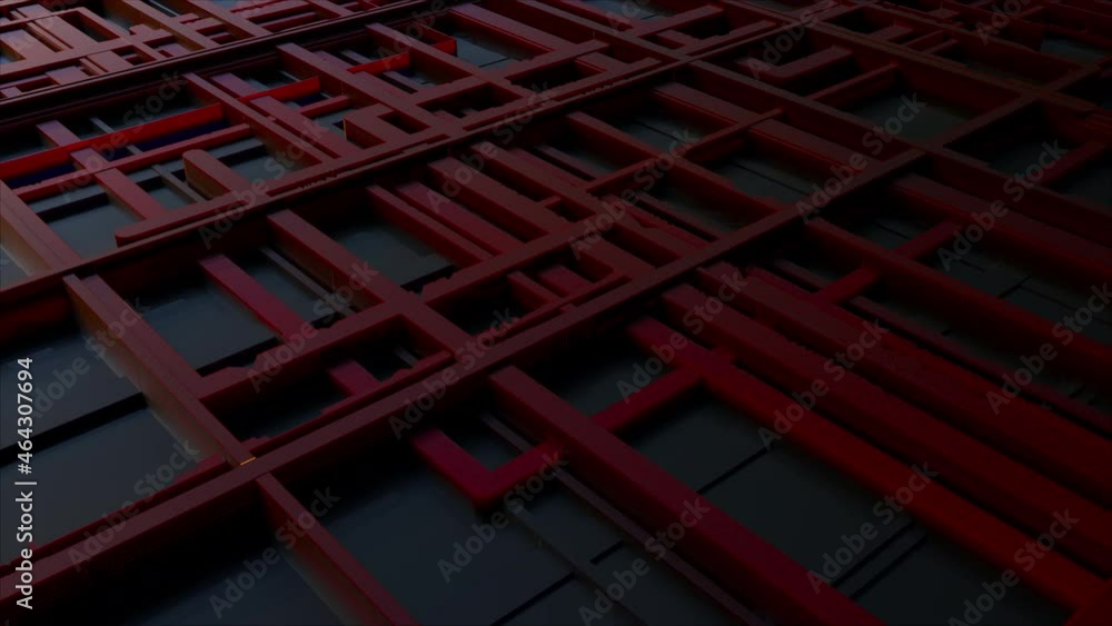 Poster longitudinal and crossed 3d render textures in shiny gradient style. random intertwining roads in en