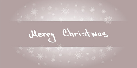 Merry Christmas. Happy New Year. The inscription with delicate openwork snowflakes. Christmas background, snow, banner design, postcards.